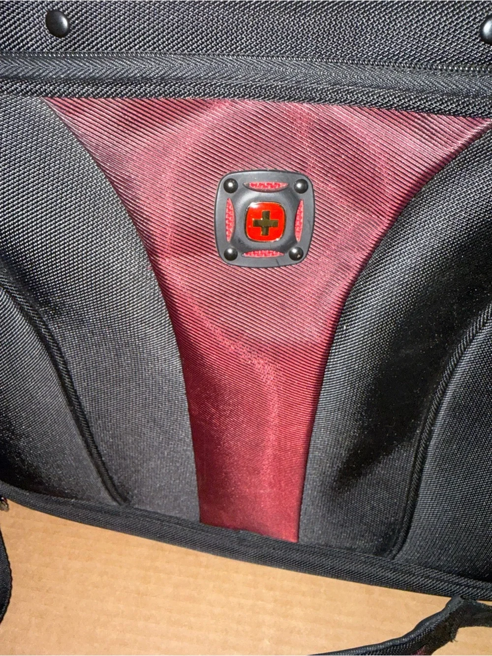 SwissGear Black and Burgundy Laptop Briefcase A21